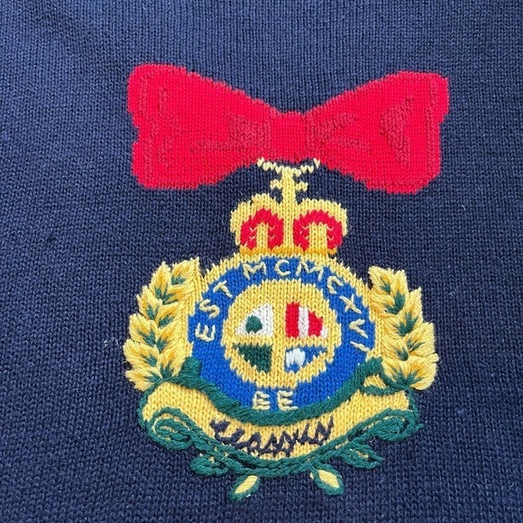 The eagle’s eye vintage cardigan sweater crest bows medium - Picture 4 of 7